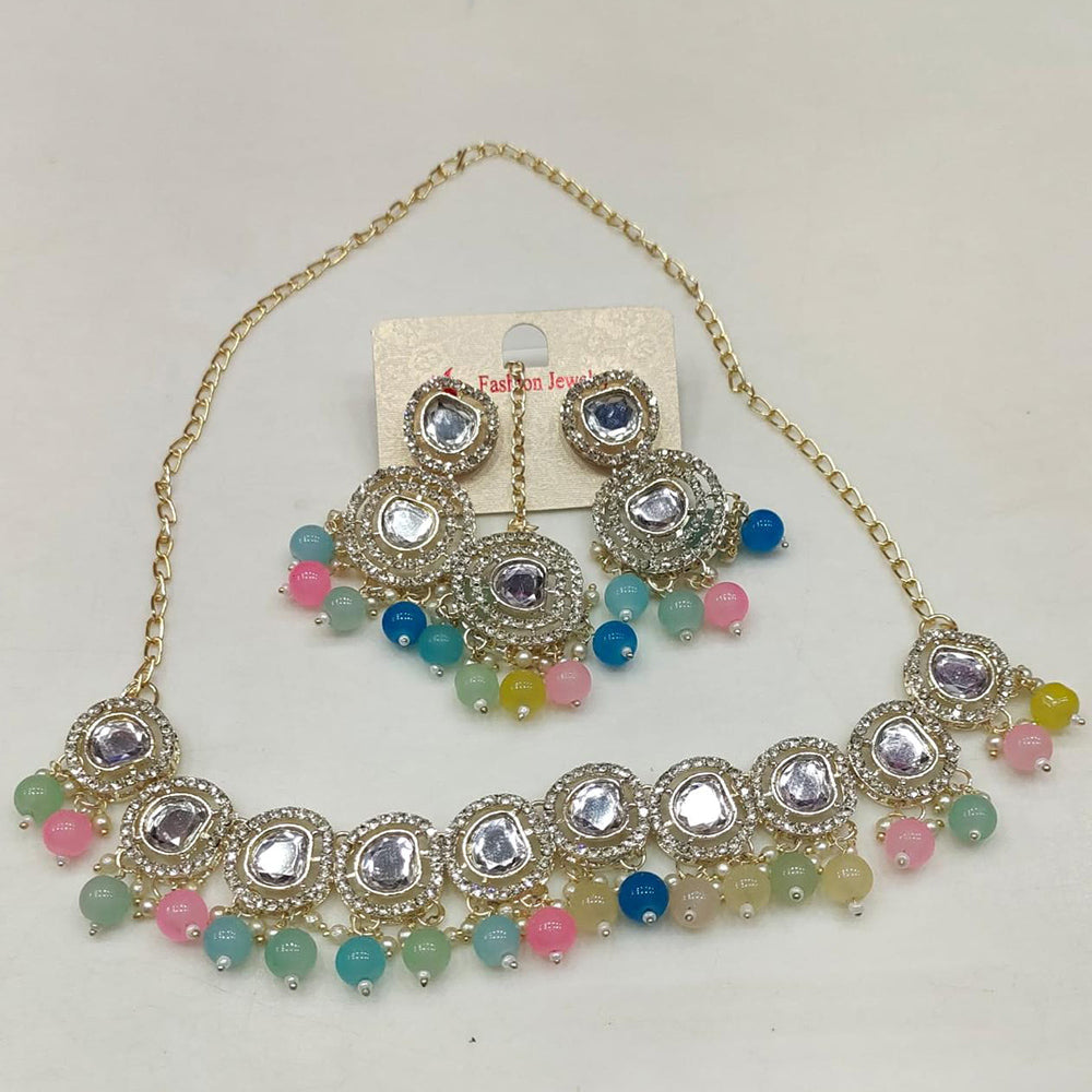 Tip Top Jewellers Gold Plated Crystal Stone Necklace Set