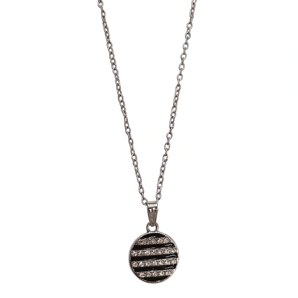Urthn Silver Plated Chain Pendant Earrings Rings And Bracelet Jewellery Combo Set (Pack of 6)