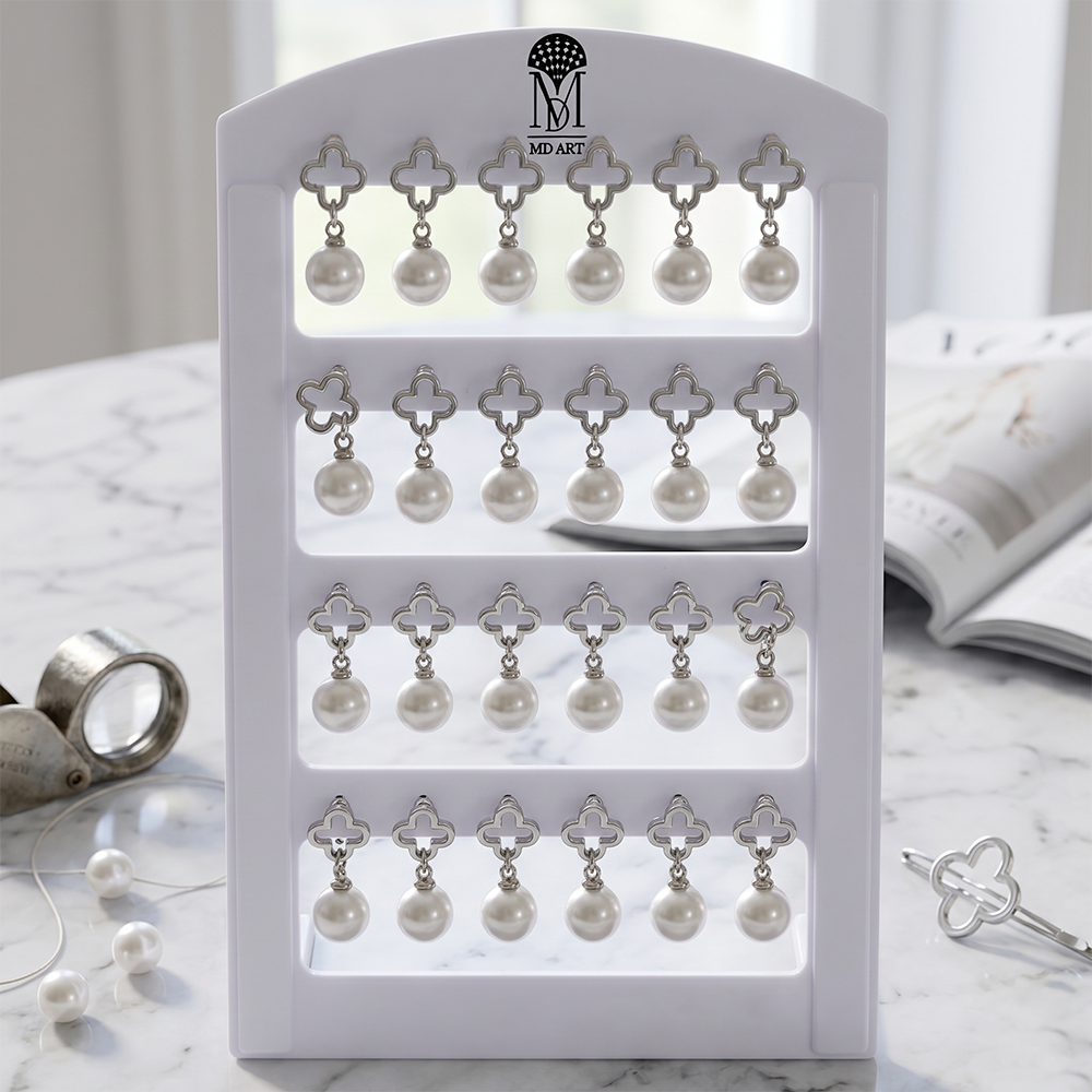 Urthn Silver Plated Trendy Floral And Pearl Studs Earrings Combo for Party Wear
