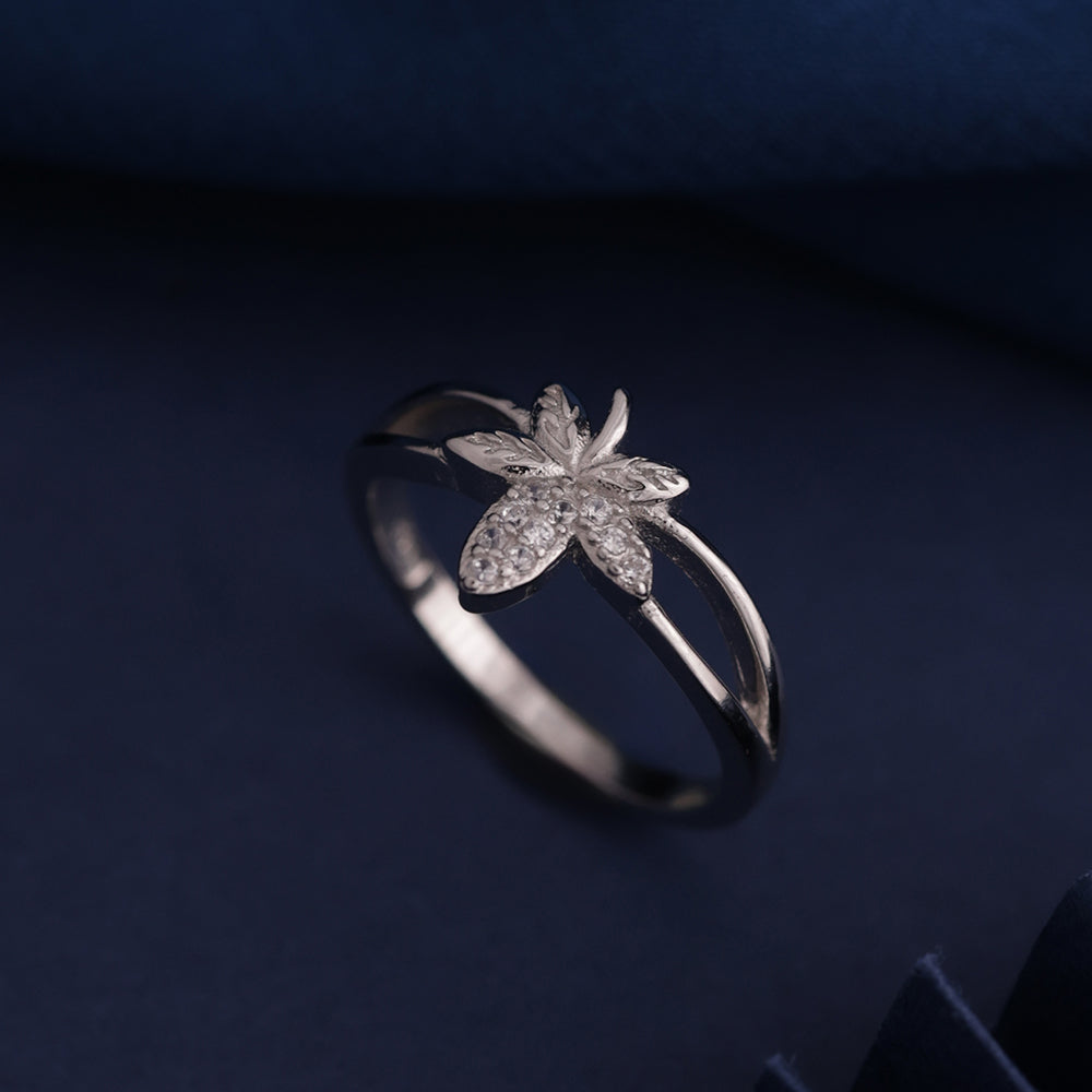 AllWell Jewellery Sparkling Austrian Stone Glint Vine 925 Sterling Silver Ring