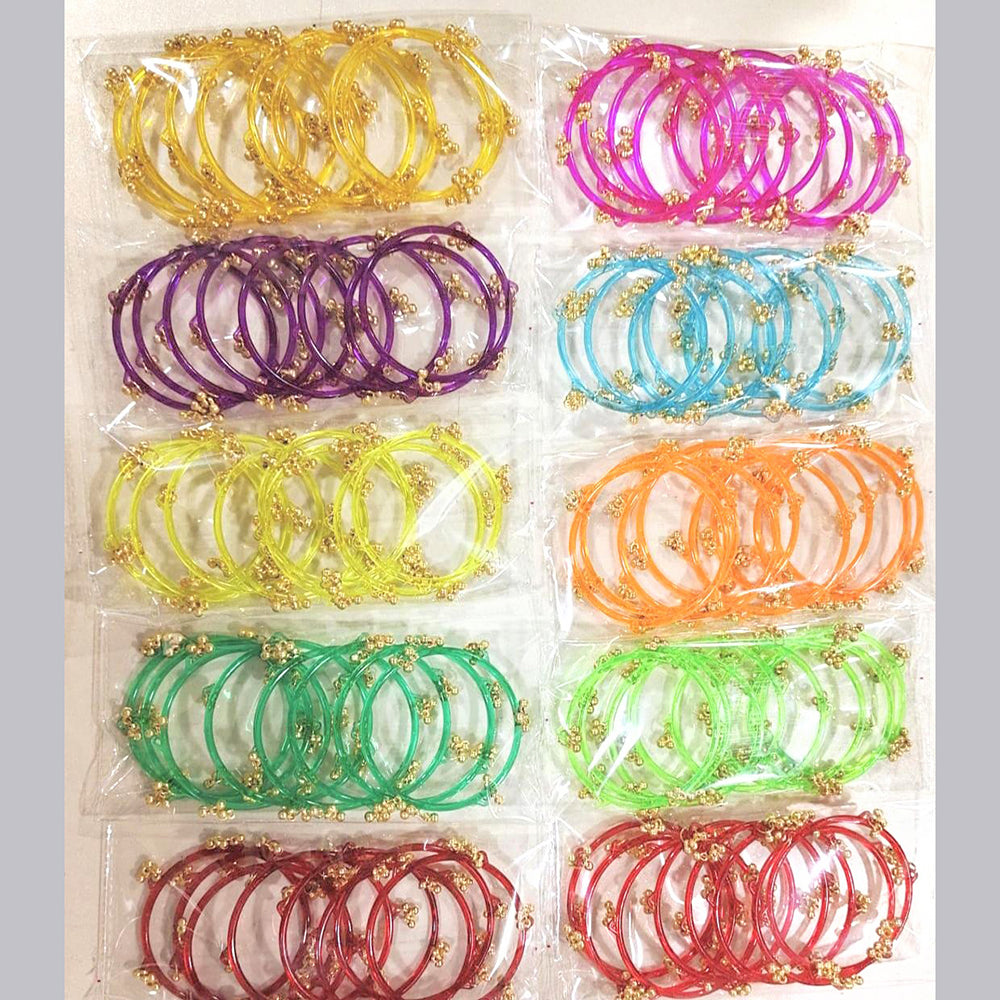 Shree Asha Bangles Gold Plated Kashmiri Glass Bangles Set
