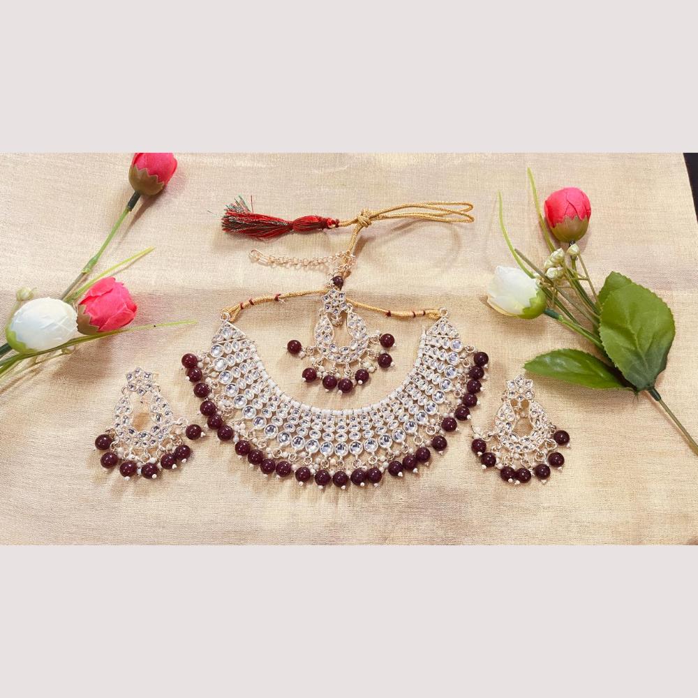 Neetu Art Stylish Kundan And Beads Necklace Set