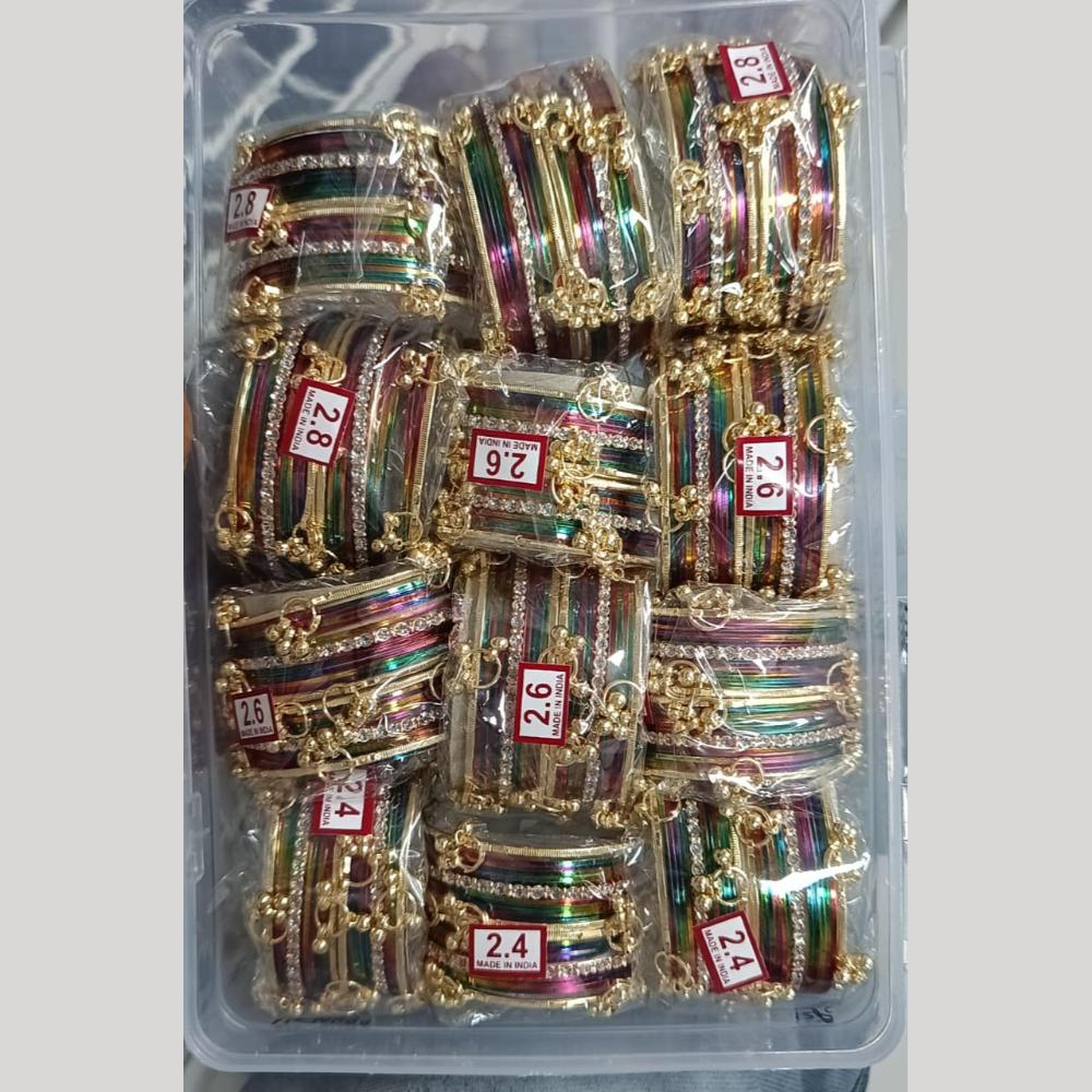 Pratima Jewellery Mart Statement Metal Kashmiri Bangles Set for Women