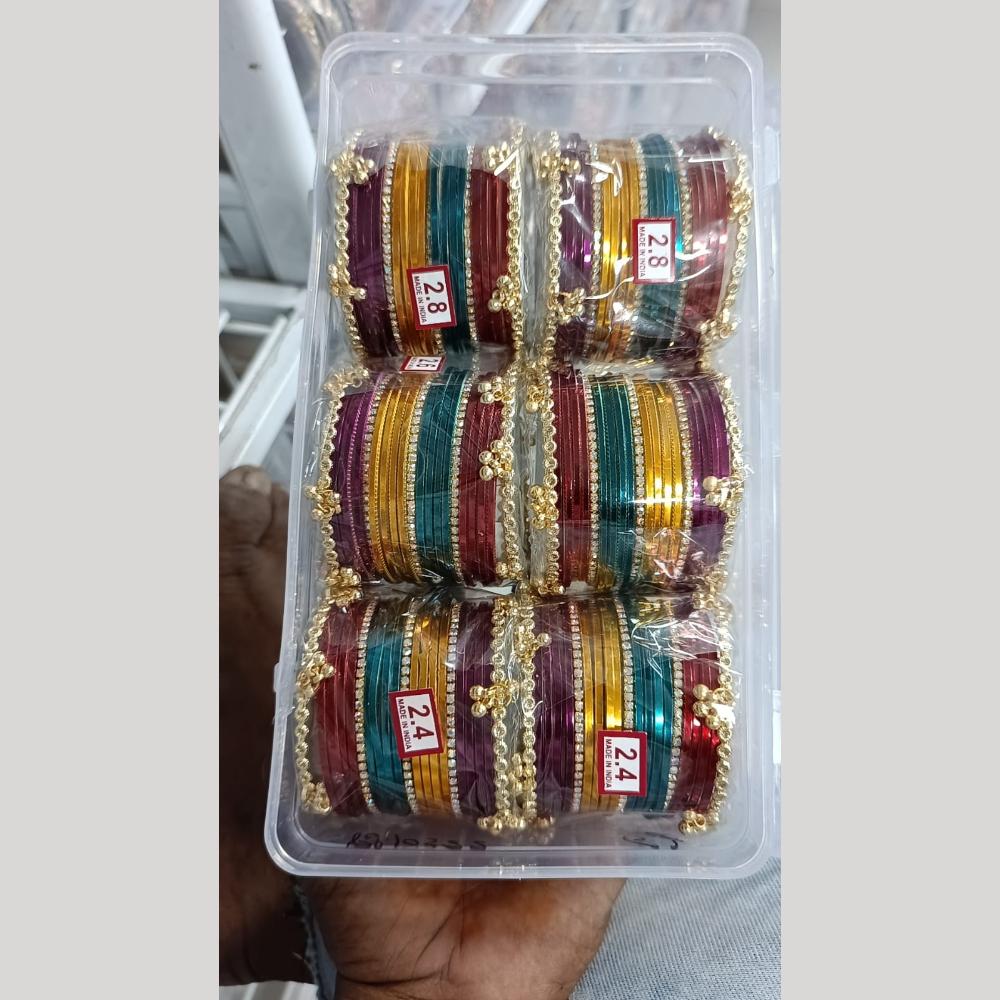 Pratima Jewellery Mart Statement Metal Kashmiri Bangles Set for Women