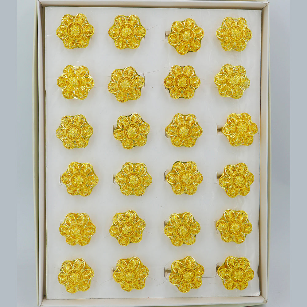 Mahavir Dye Gold Adjustable Finger Ring Combo