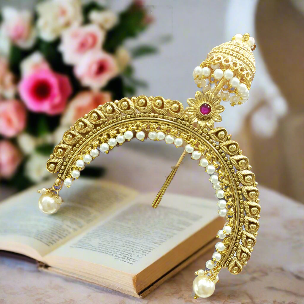 Manisha Jewellery Gold Plated Hair Brooch