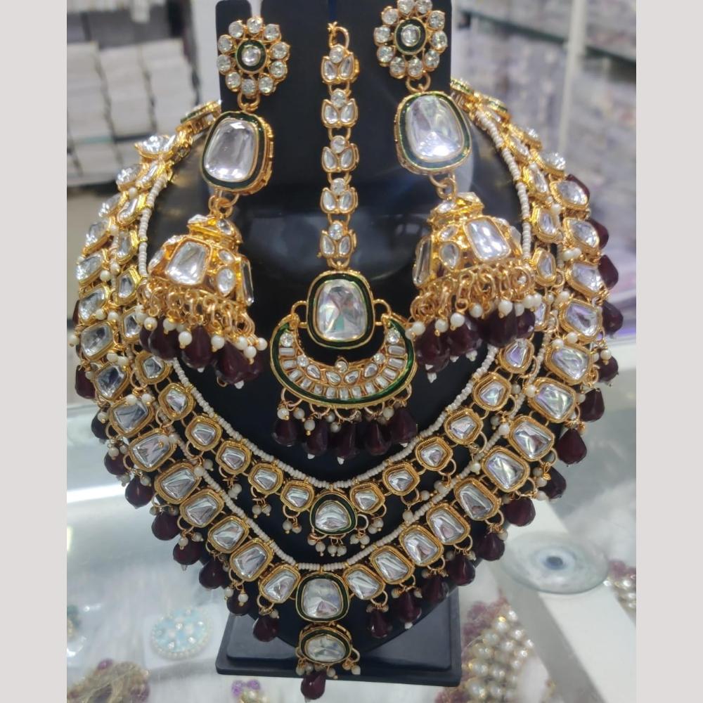 Manisha Jewellery Gold Plated Austrian Stone Necklace Set