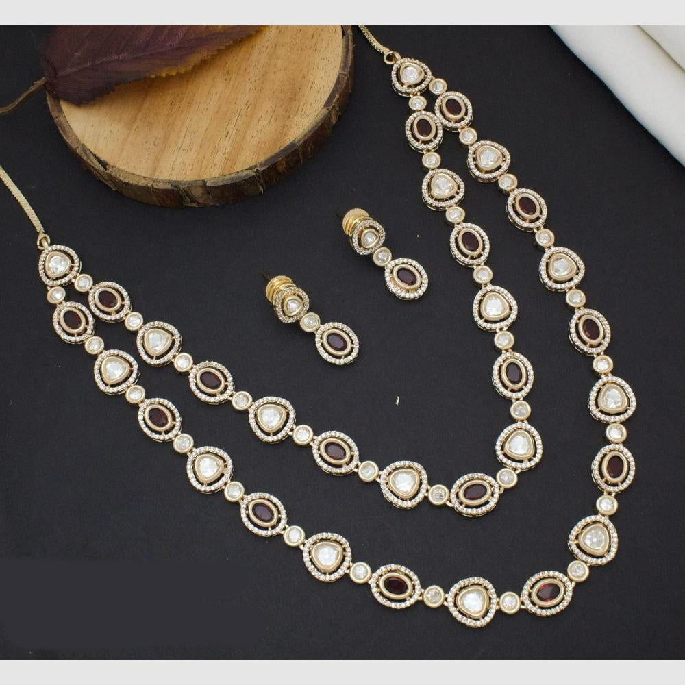 Manisha Jewellery Gold Plated Kundan Stone Necklace Set