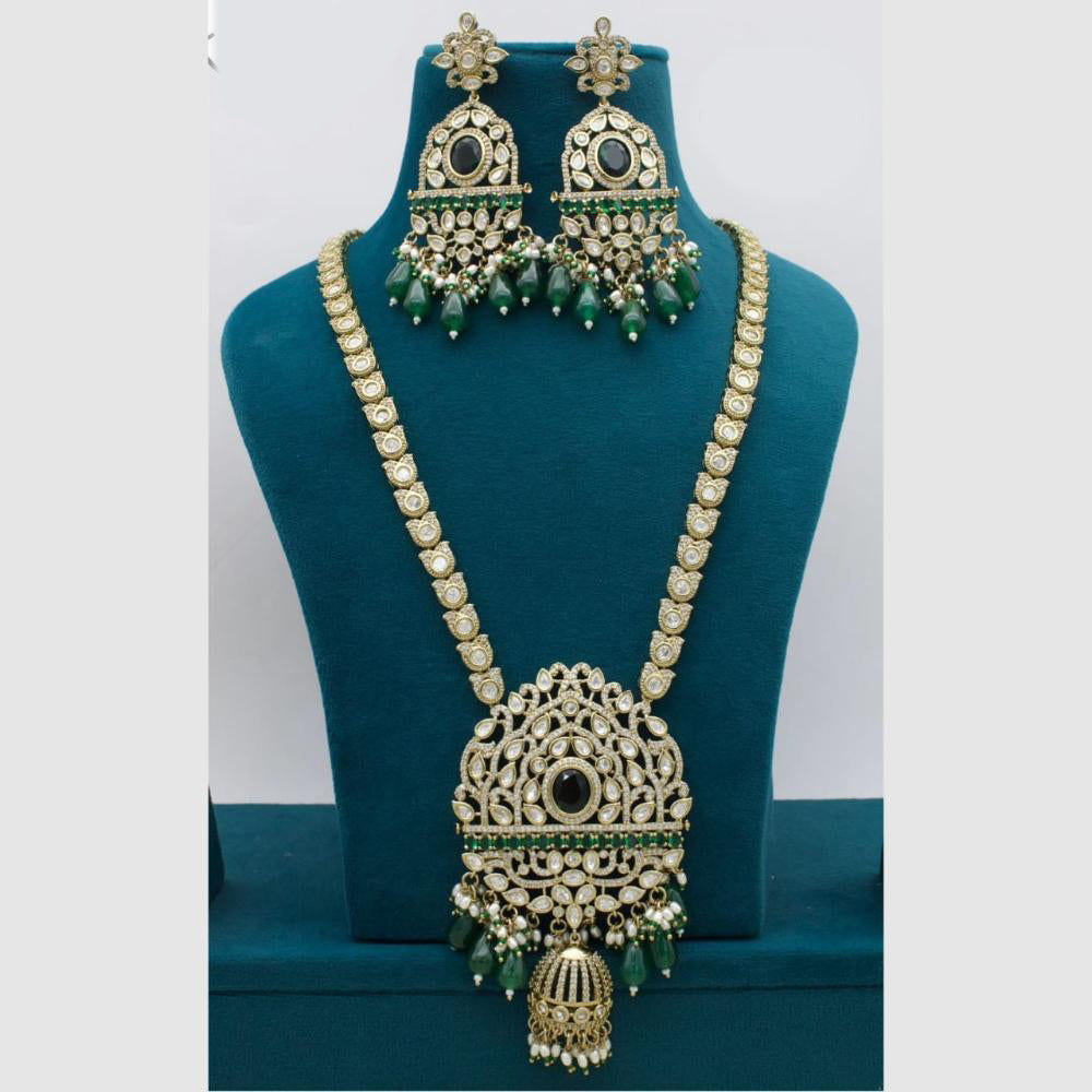 Manisha Jewellery Gold Plated Kundan  Stone And Pearls  Necklace Set