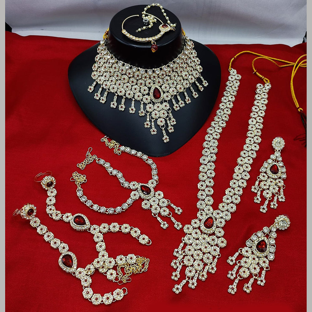 Manisha Jewellery Gold Plated Austrian Stone Bridal Set