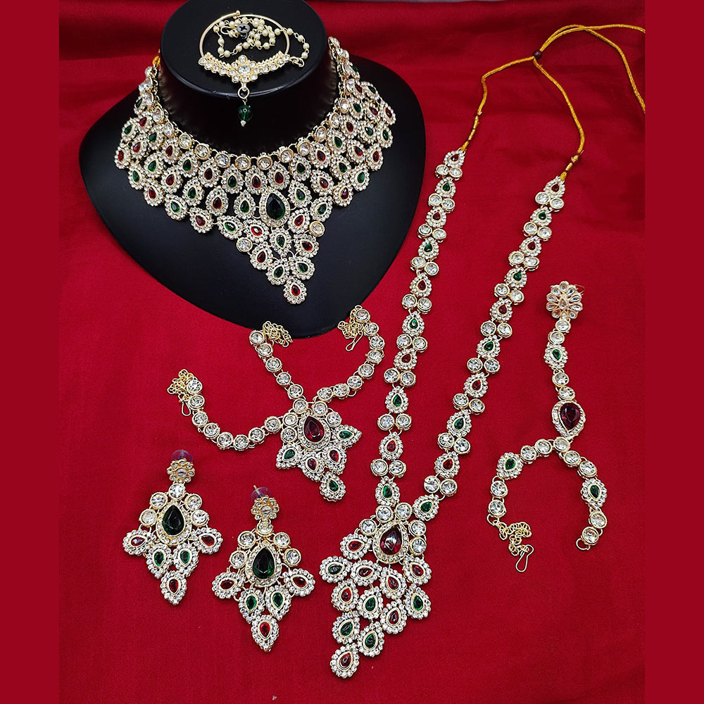 Manisha Jewellery Gold Plated Austrian Stone Bridal Set