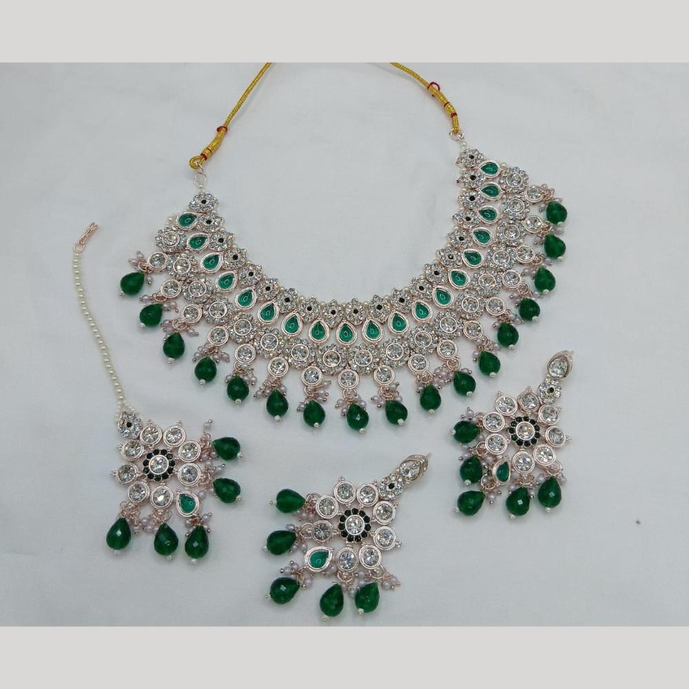 Manisha Jewellery Gold Plated Austrian Stone Necklace Set