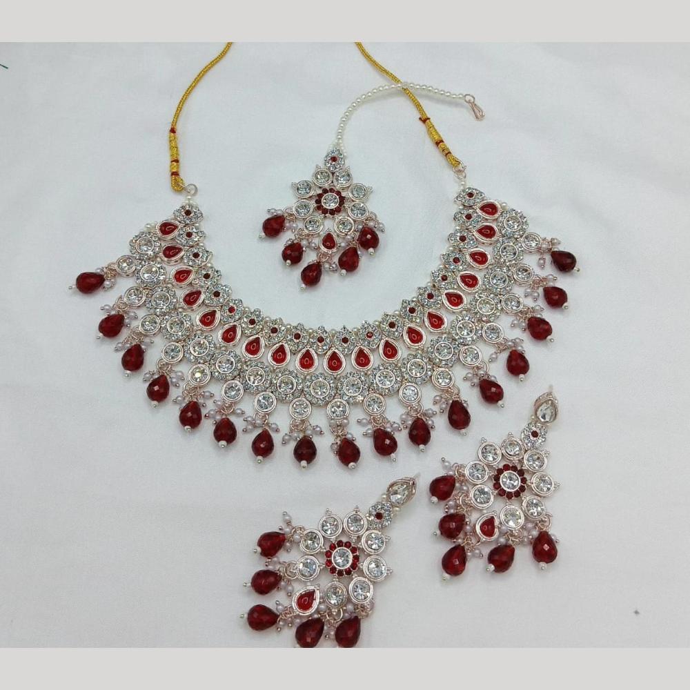 Manisha Jewellery Gold Plated Austrian Stone Necklace Set