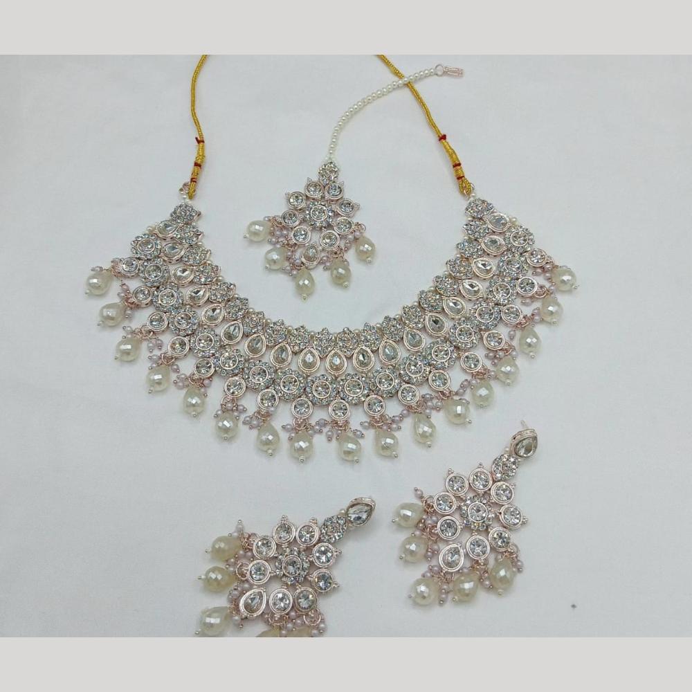 Manisha Jewellery Gold Plated Austrian Stone Necklace Set