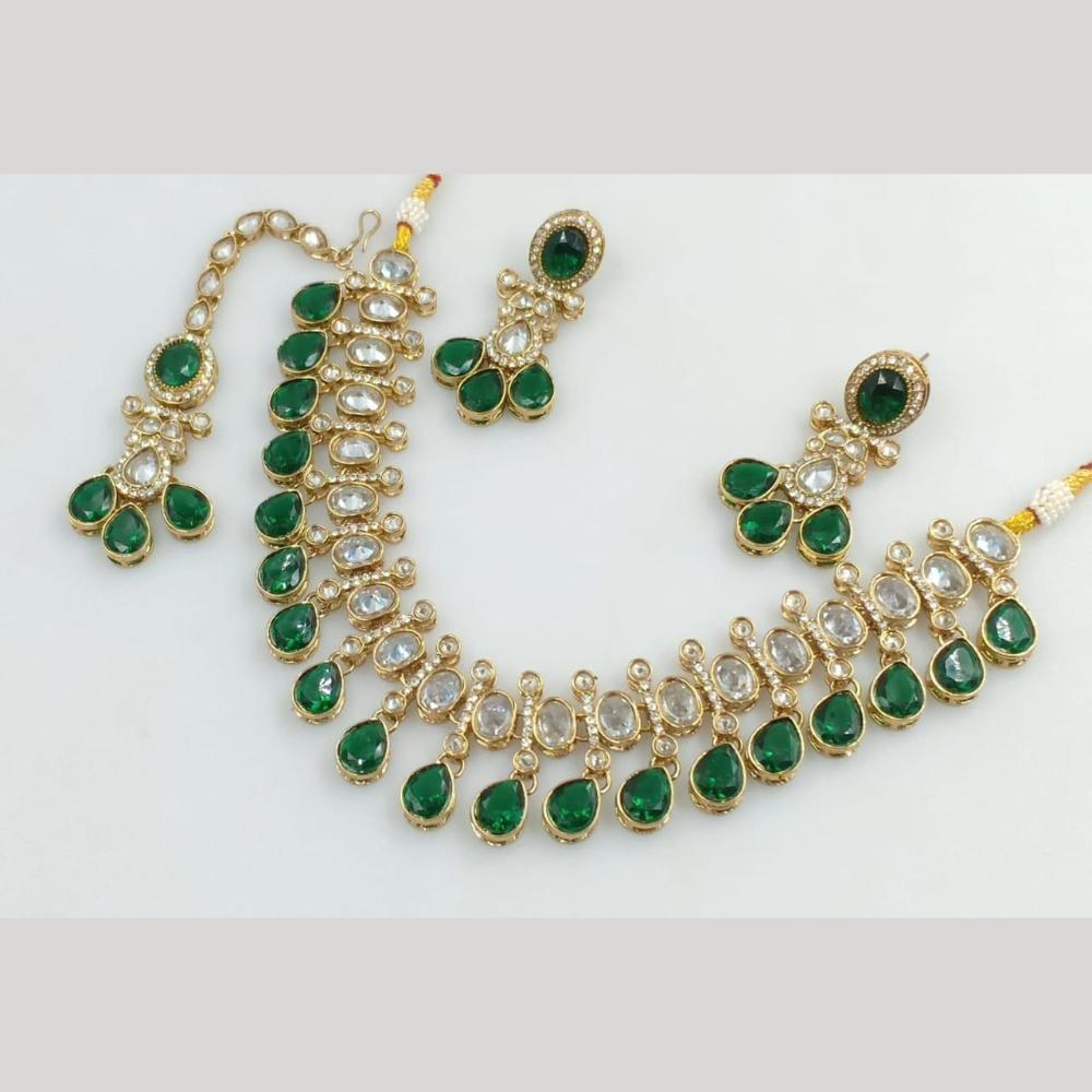Manisha Jewellery Gold Plated Crystal Stone Necklace Set