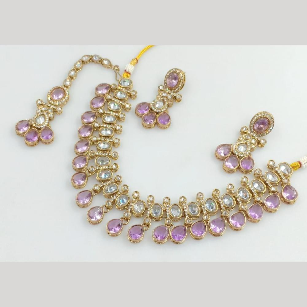 Manisha Jewellery Gold Plated Crystal Stone Necklace Set
