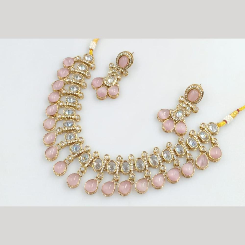 Manisha Jewellery Gold Plated Crystal Stone Necklace Set
