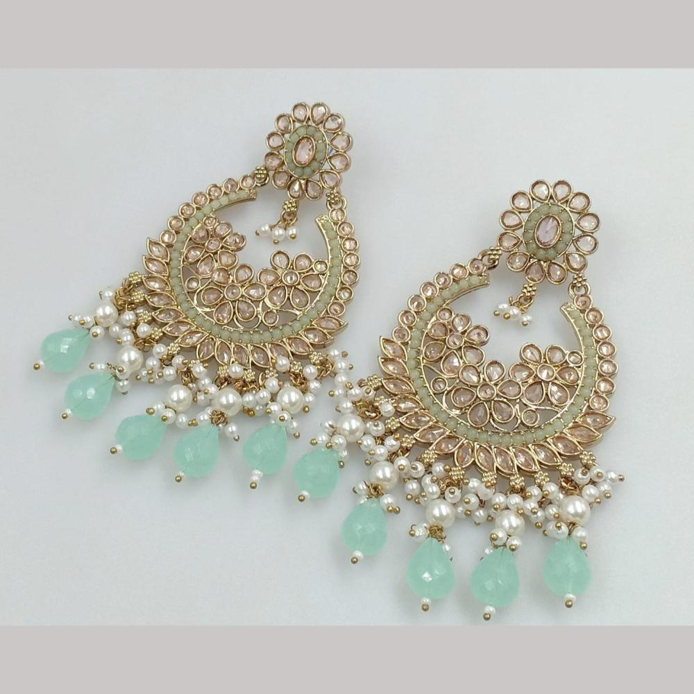 Manisha Jewellery Gold Plated Crystal Stone And Pearls Dangler Earrings