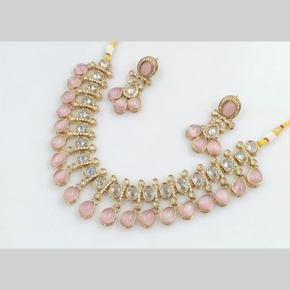 Manisha Jewellery Gold Plated Crystal Stone Necklace Set