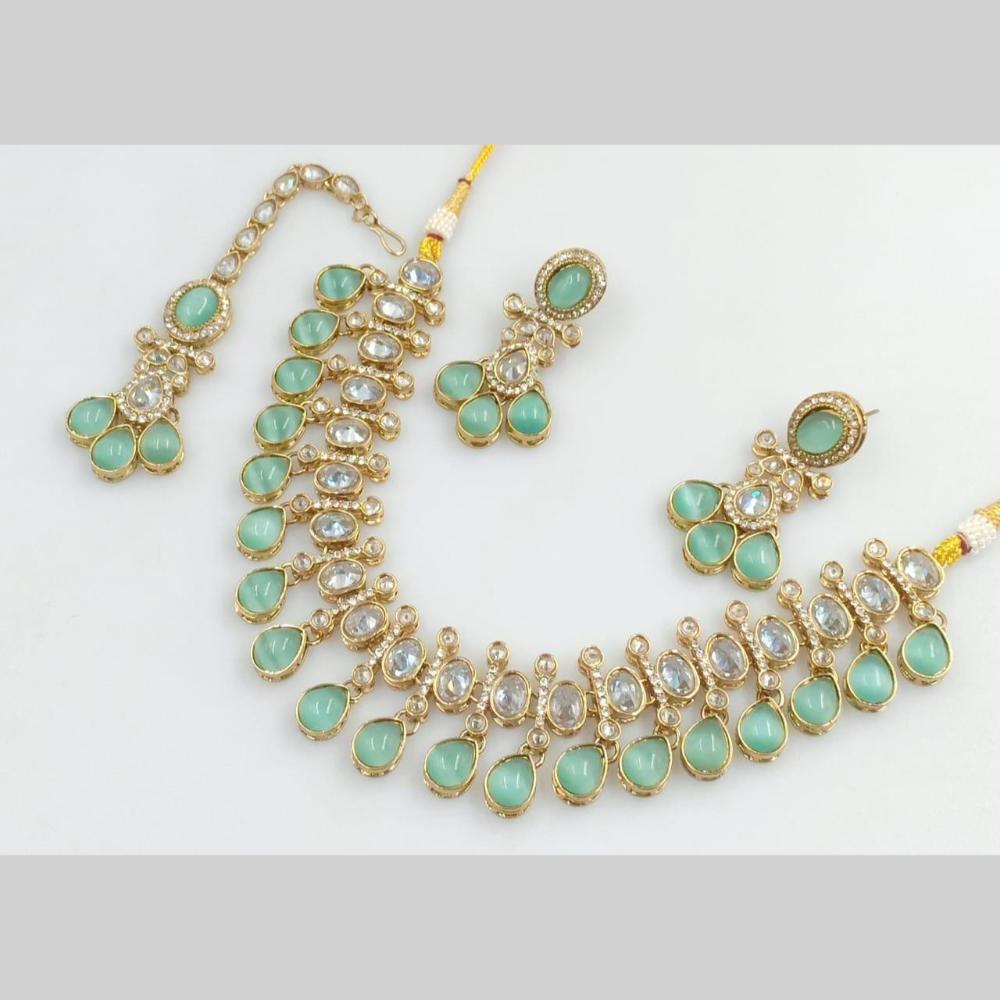 Manisha Jewellery Gold Plated Crystal Stone Necklace Set