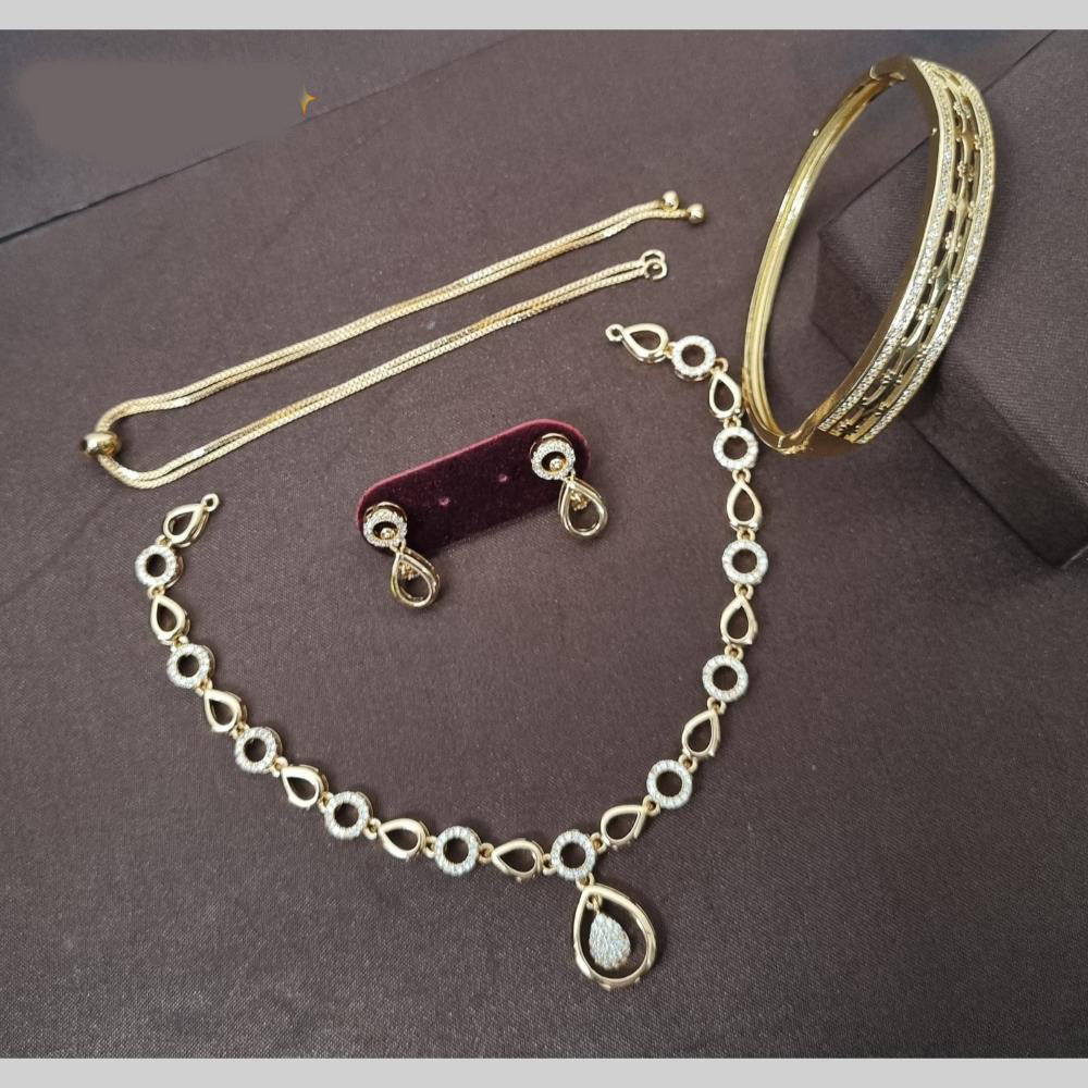 Manisha Jewellery Gold Plated Austrian Stone Combo Set