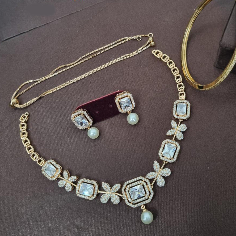 Manisha Jewellery Gold Plated Austrian Stone Combo Set