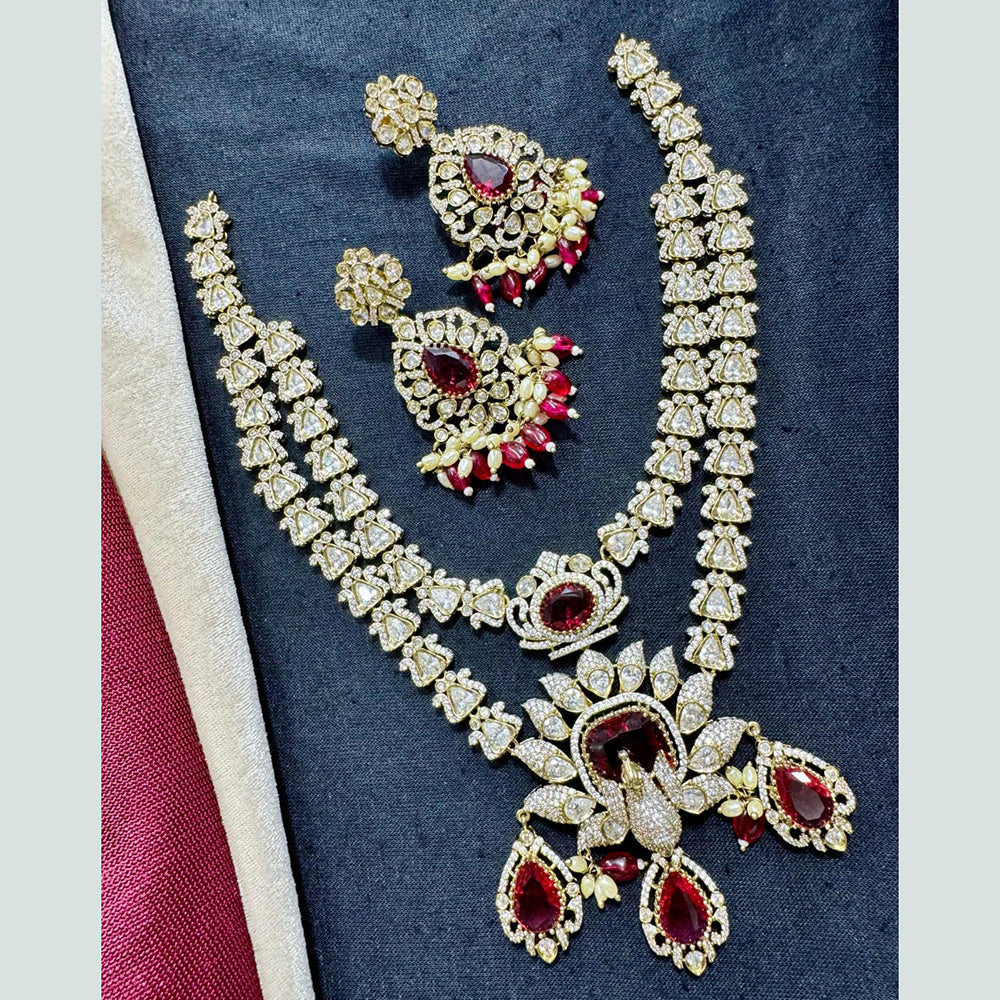 Manisha Jewellery Gold Plated Polki Kundan Stone And Pearls Necklace Set