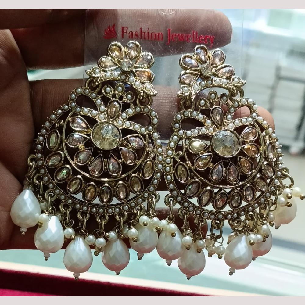 Manisha Jewellery Gold Plated Crystal Stone Dangler