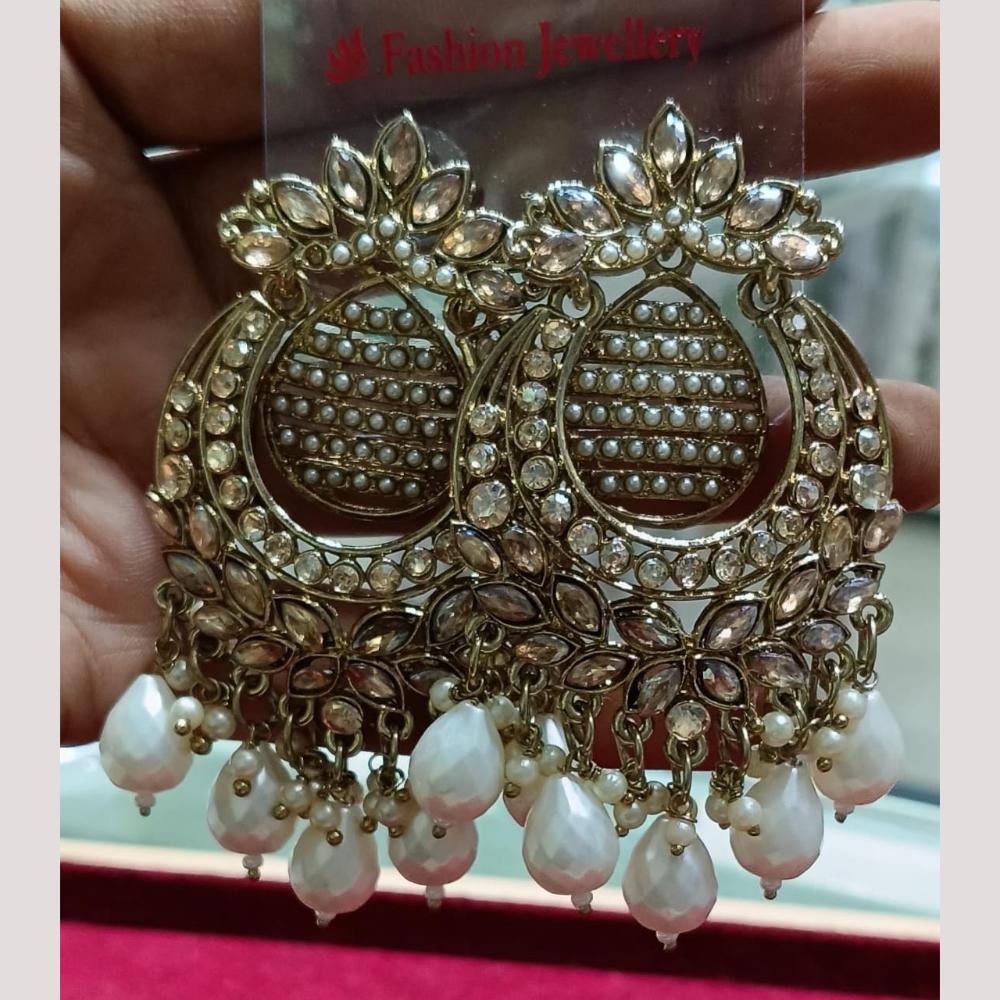 Manisha Jewellery Gold Plated Crystal Stone Dangler