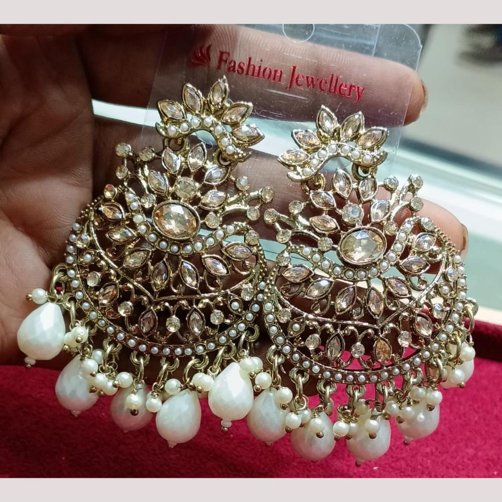 Manisha Jewellery Gold Plated Crystal Stone Dangler