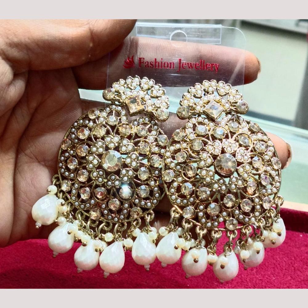 Manisha Jewellery Gold Plated Crystal Stone Dangler