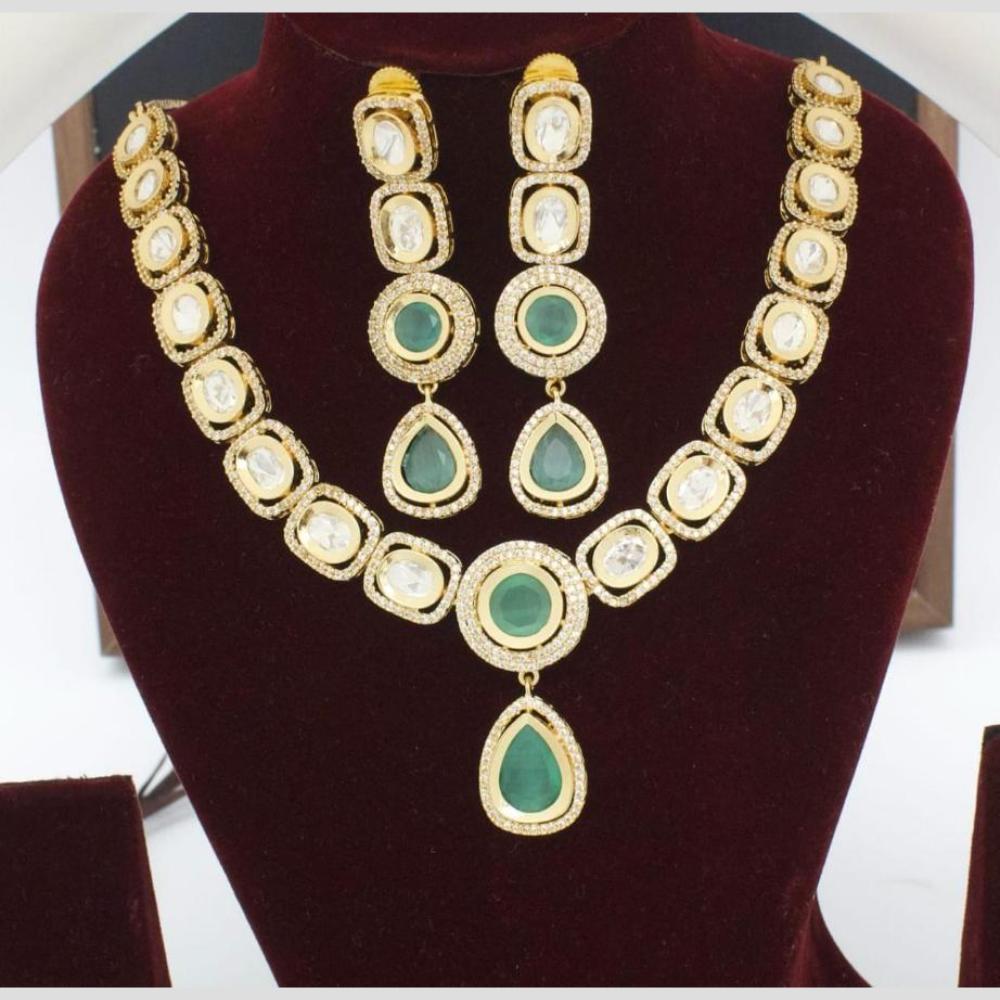 Manisha Jewellery Gold Plated Kundan Stone Necklace Set