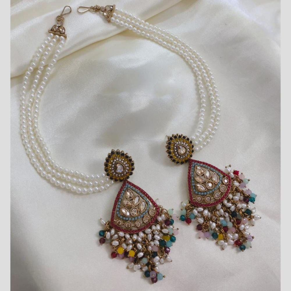 Manisha Jewellery Gold Plated Crystal Stone Kan Chain Dangler