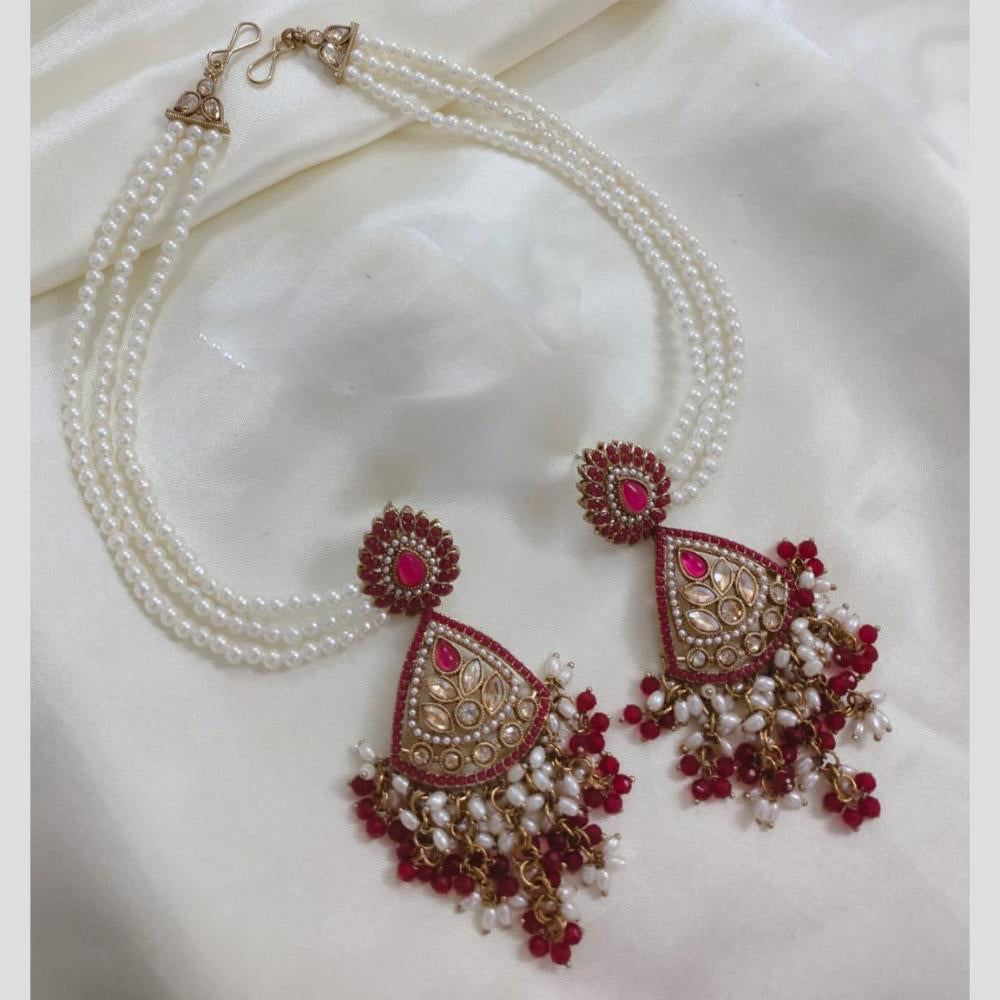 Manisha Jewellery Gold Plated Crystal Stone Kan Chain Dangler