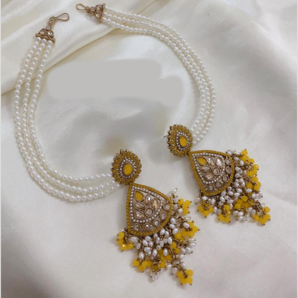 Manisha Jewellery Gold Plated Crystal Stone Kan Chain Dangler