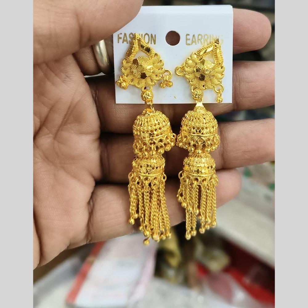 Manisha Jewellery Gold Plated Jhumki Earrings