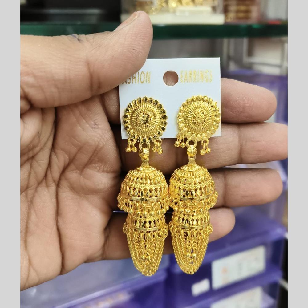 Manisha Jewellery Gold Plated Jhumki Earrings