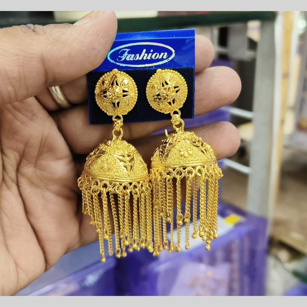 Manisha Jewellery Gold Plated Jhumki Earrings