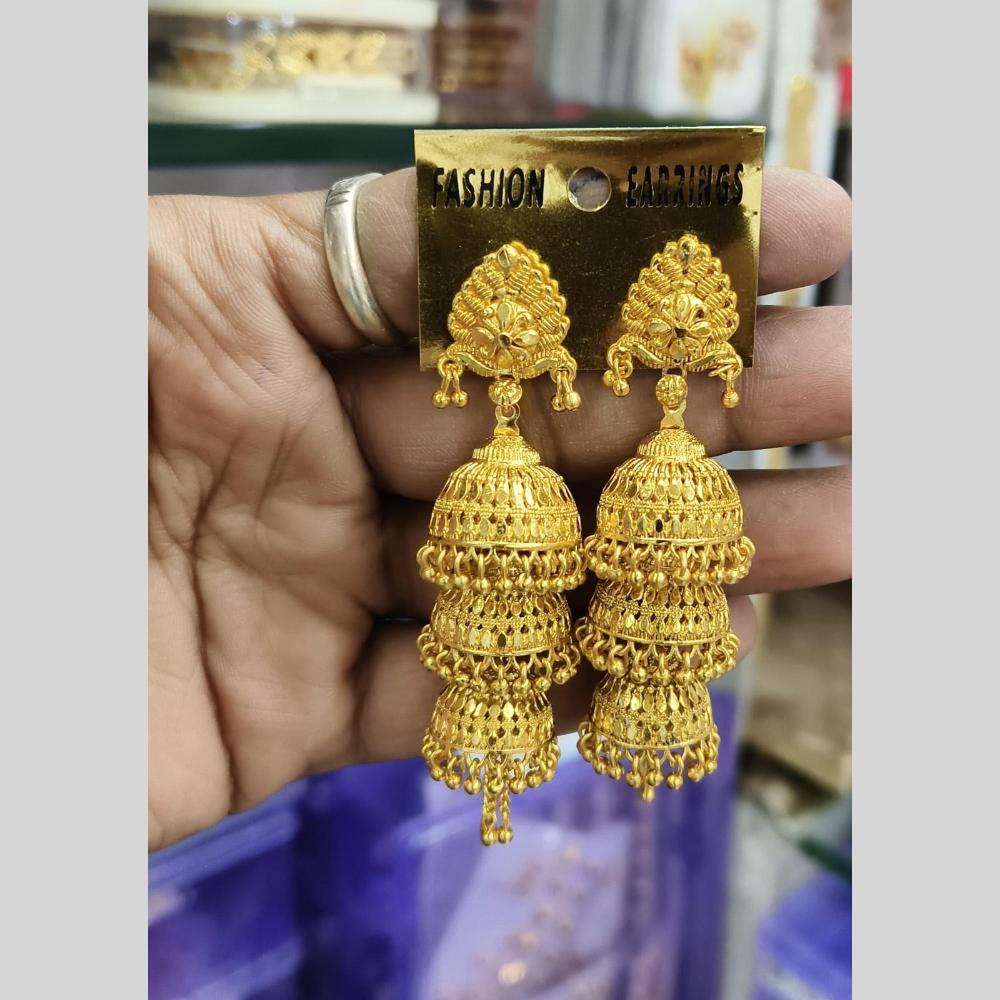 Manisha Jewellery Gold Plated Jhumki Earrings