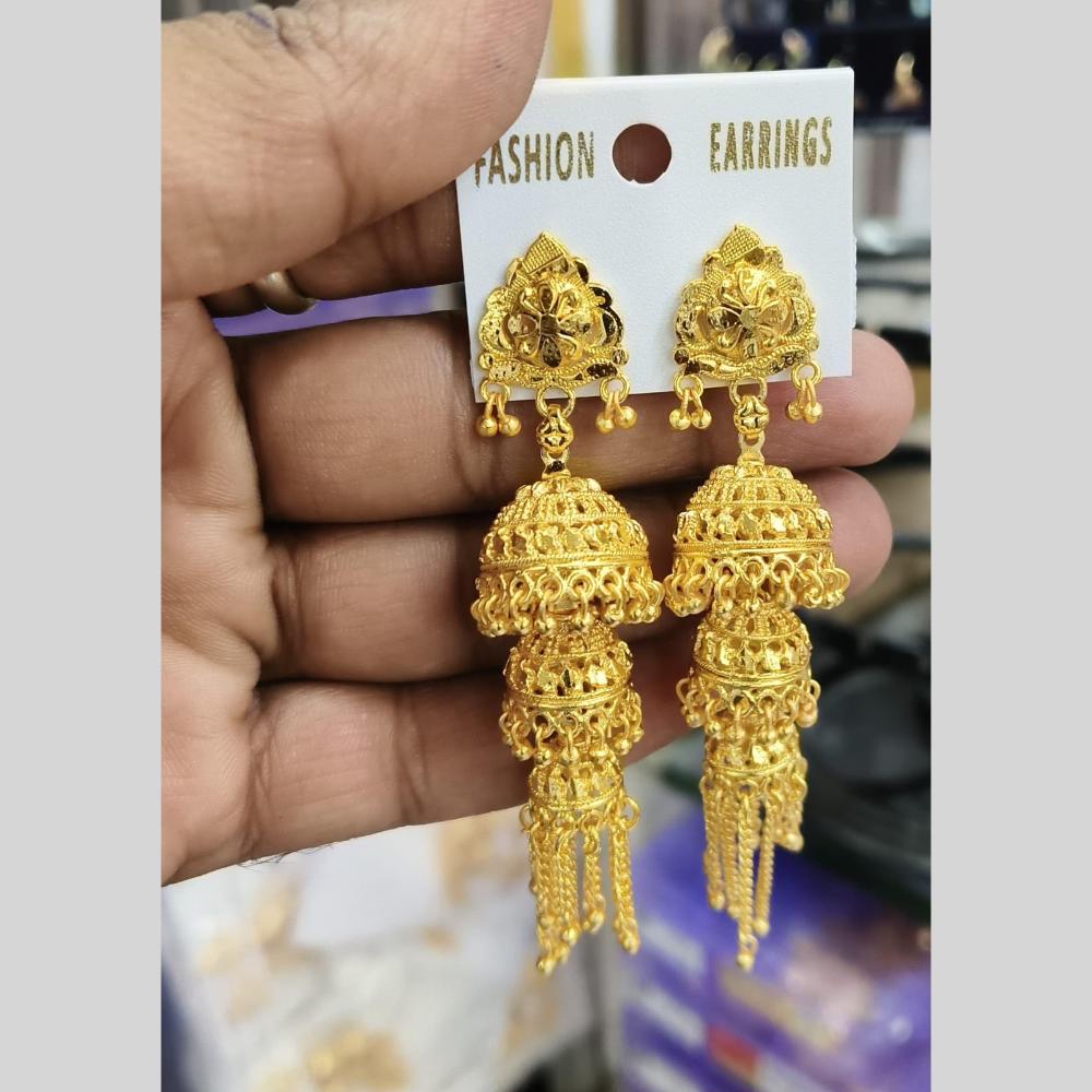 Manisha Jewellery Gold Plated Jhumki Earrings