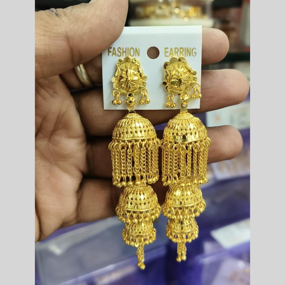 Manisha Jewellery Gold Plated Jhumki Earrings