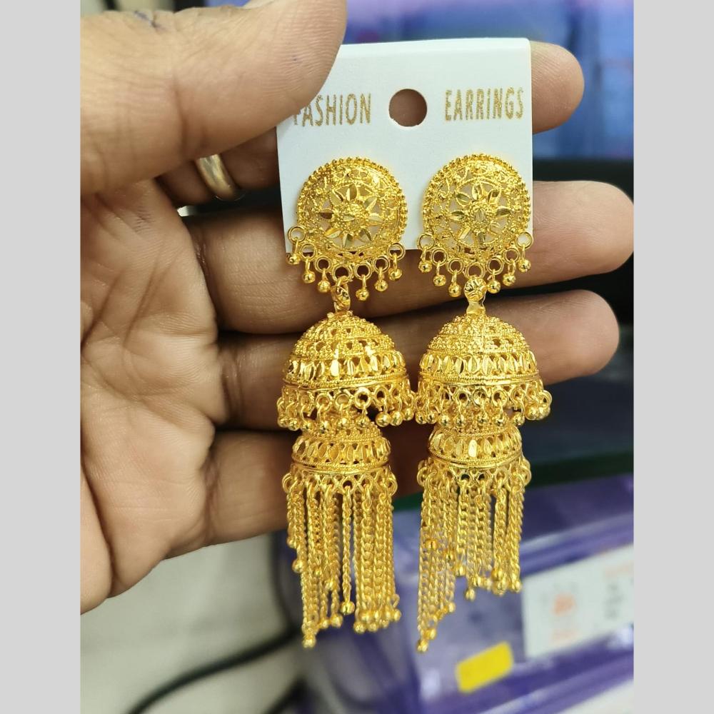 Manisha Jewellery Gold Plated Jhumki Earrings