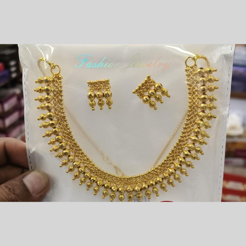 Manisha Jewellery Classic Elegance Gold Plated Necklace Set