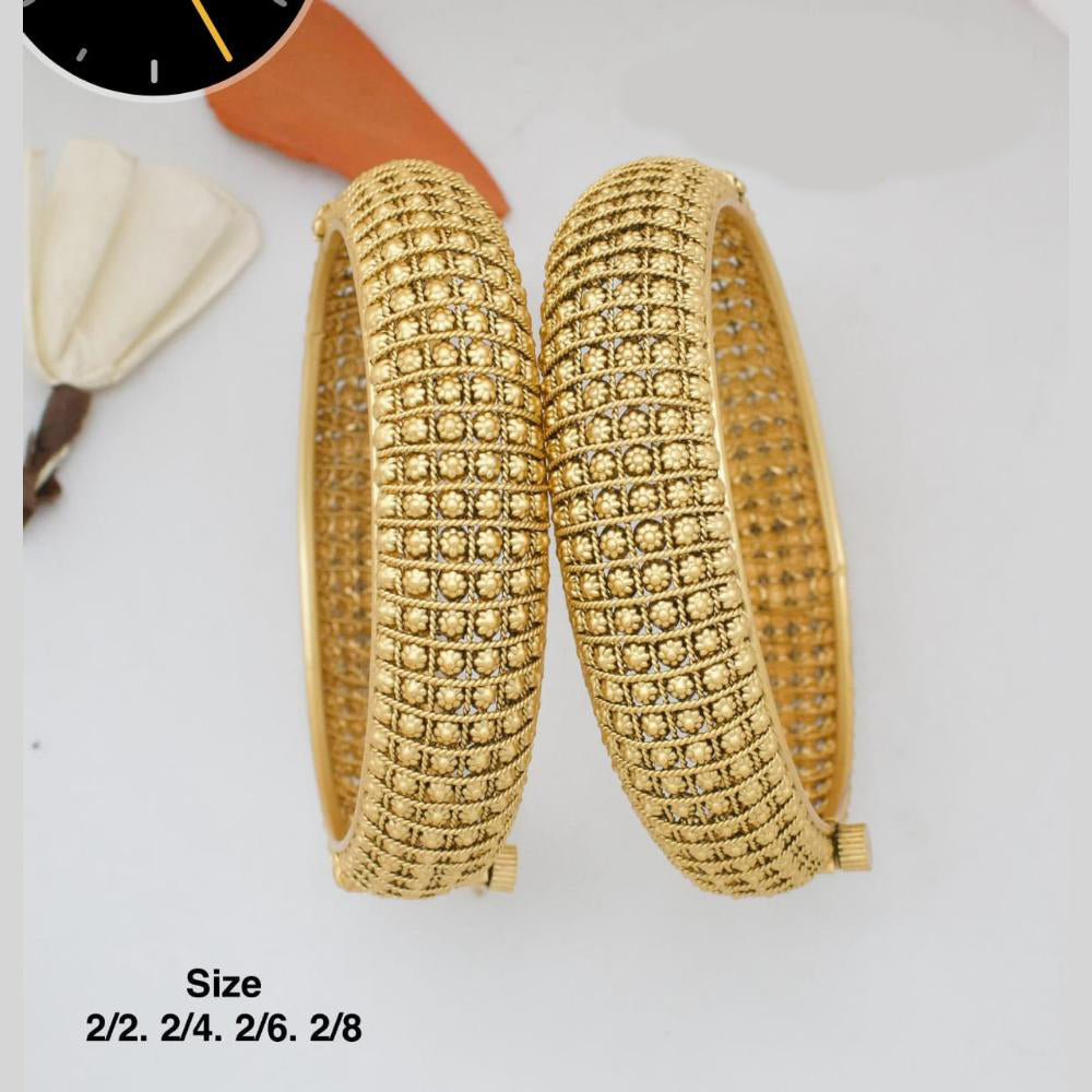 Manisha Jewellery Gold Plated Stylish Comfortable Fit with Traditional Look Openable Bangle Set