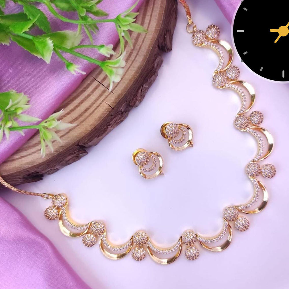 Manisha Jewellery Designer Gold Plated Austrian Necklace Set