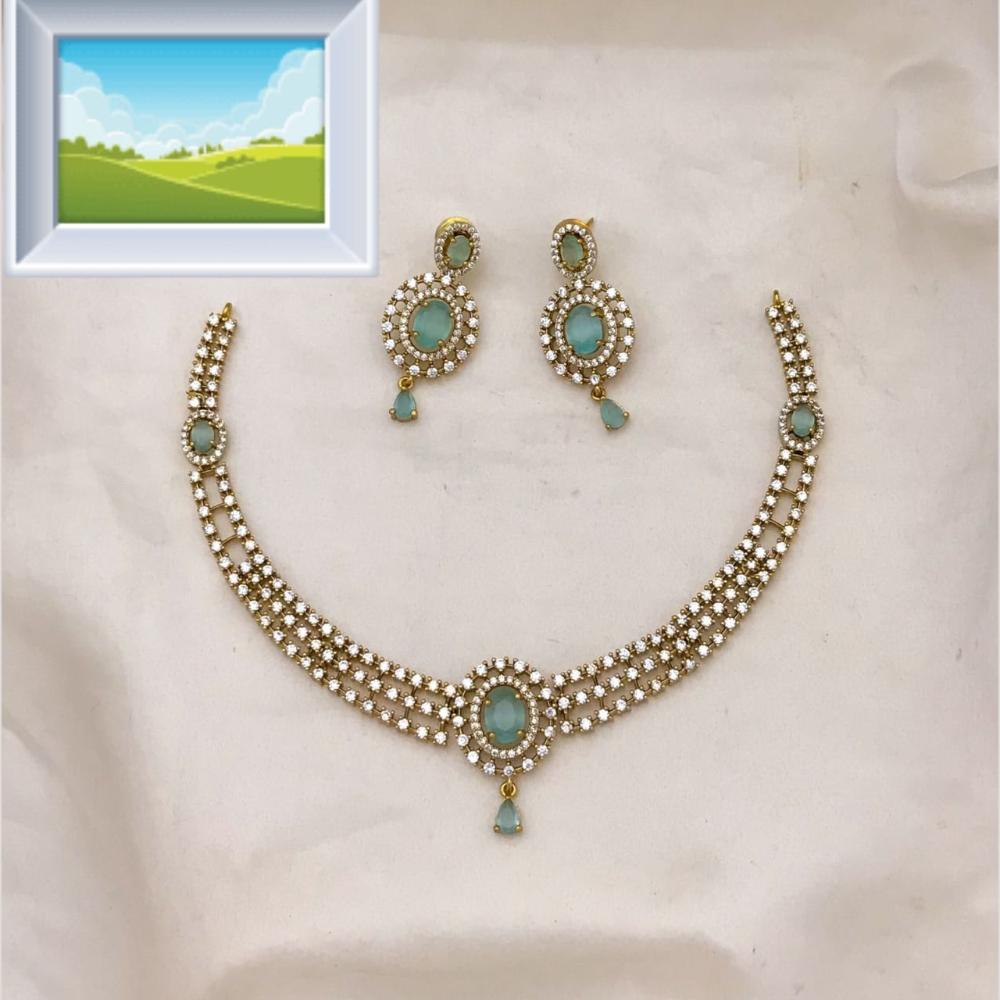 Manisha Jewelley Gold Plated Austrian Stone Necklace Set