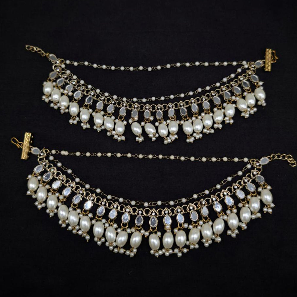 Manisha Jewellery Gold Plated Pearl Kaan Chain