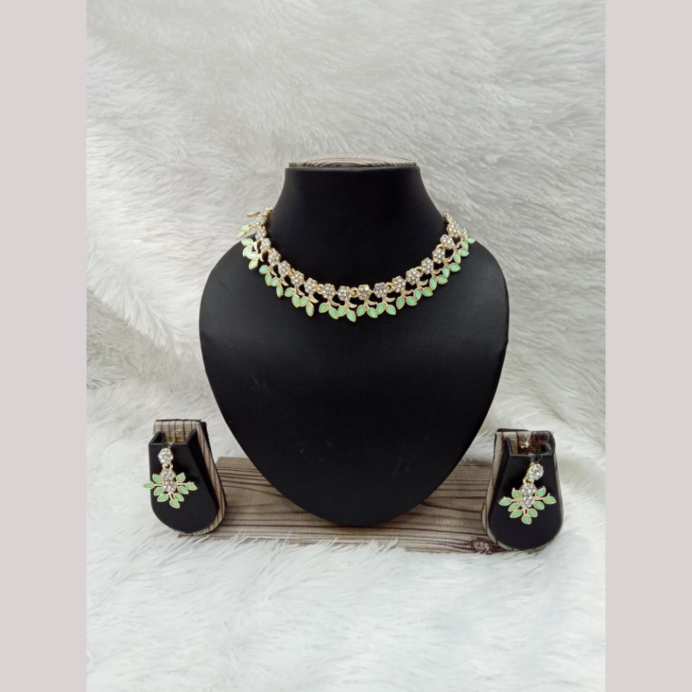 Manisha Jewellery Gold Plated Austrian Stone Necklace Set