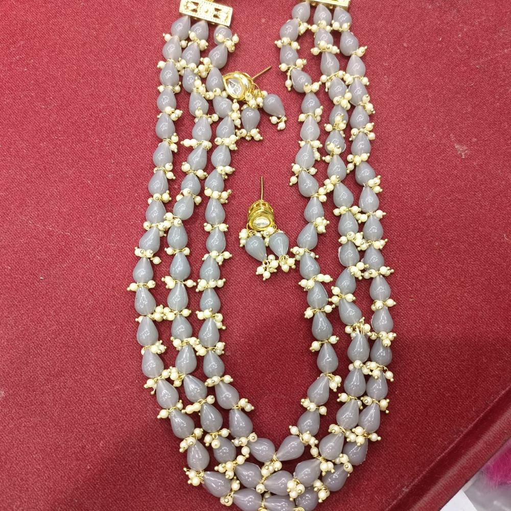 Manisha Jewellery Gold Plated Beads Long Necklace Set