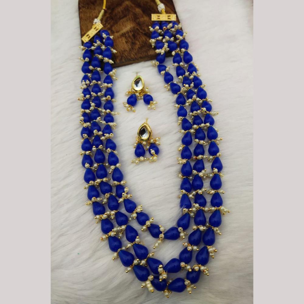 Manisha Jewellery Gold Plated Beads Long Necklace Set